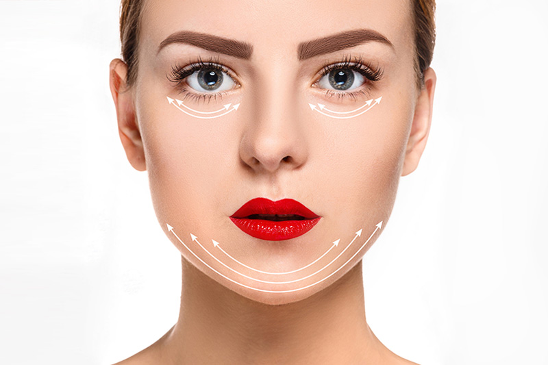 Woman Jawline Contouring